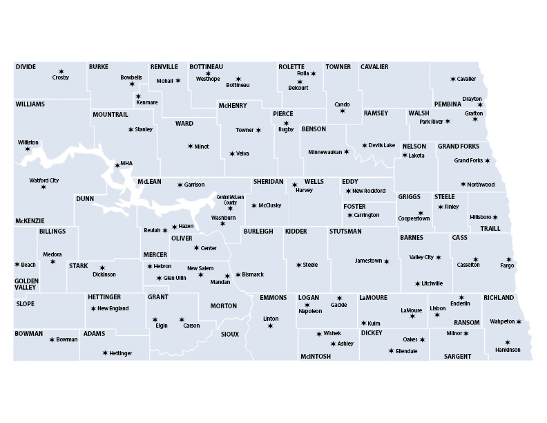 North Dakota Counties